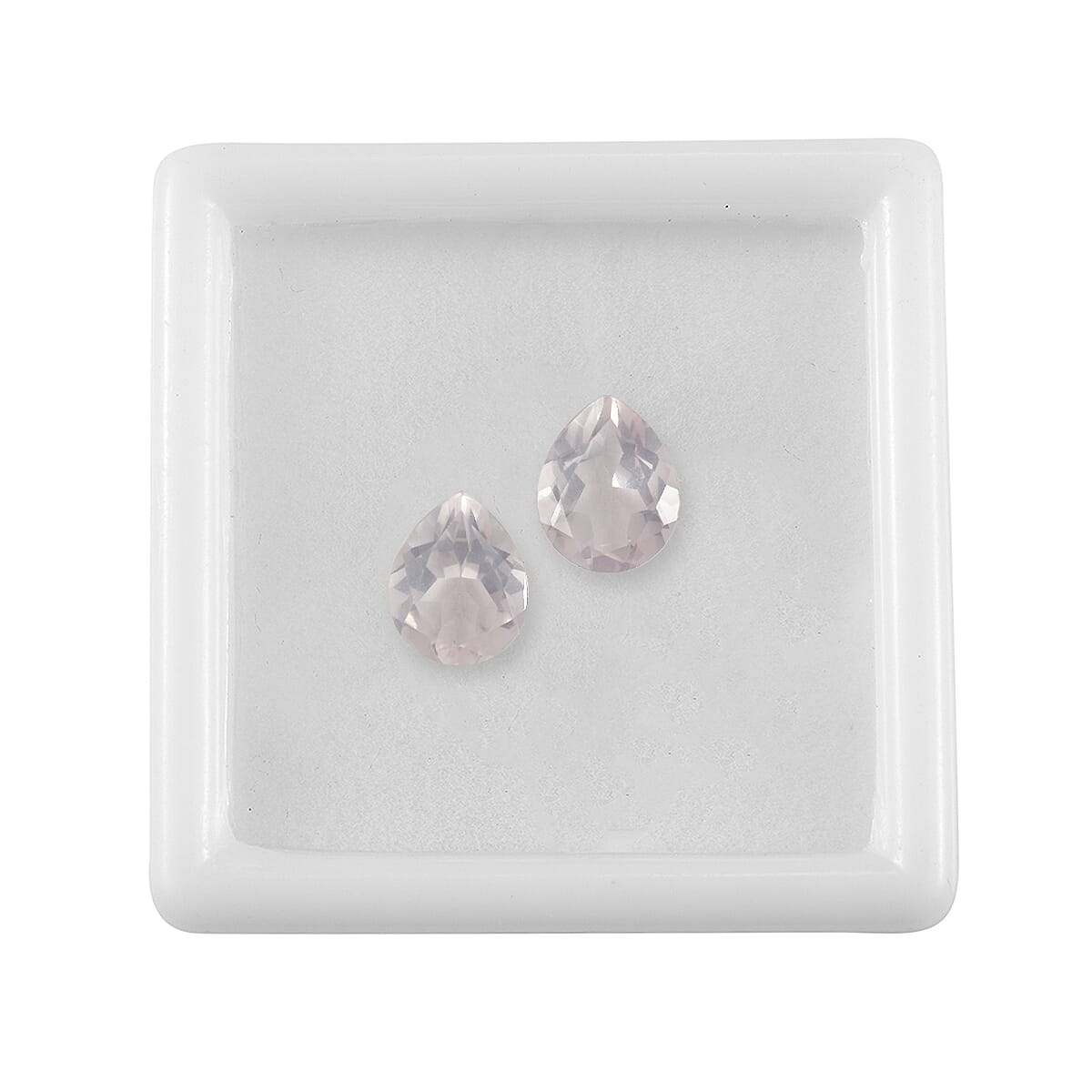 Rose Quartz Set of 2 (Pear 9x7 mm) 2.89 ctw