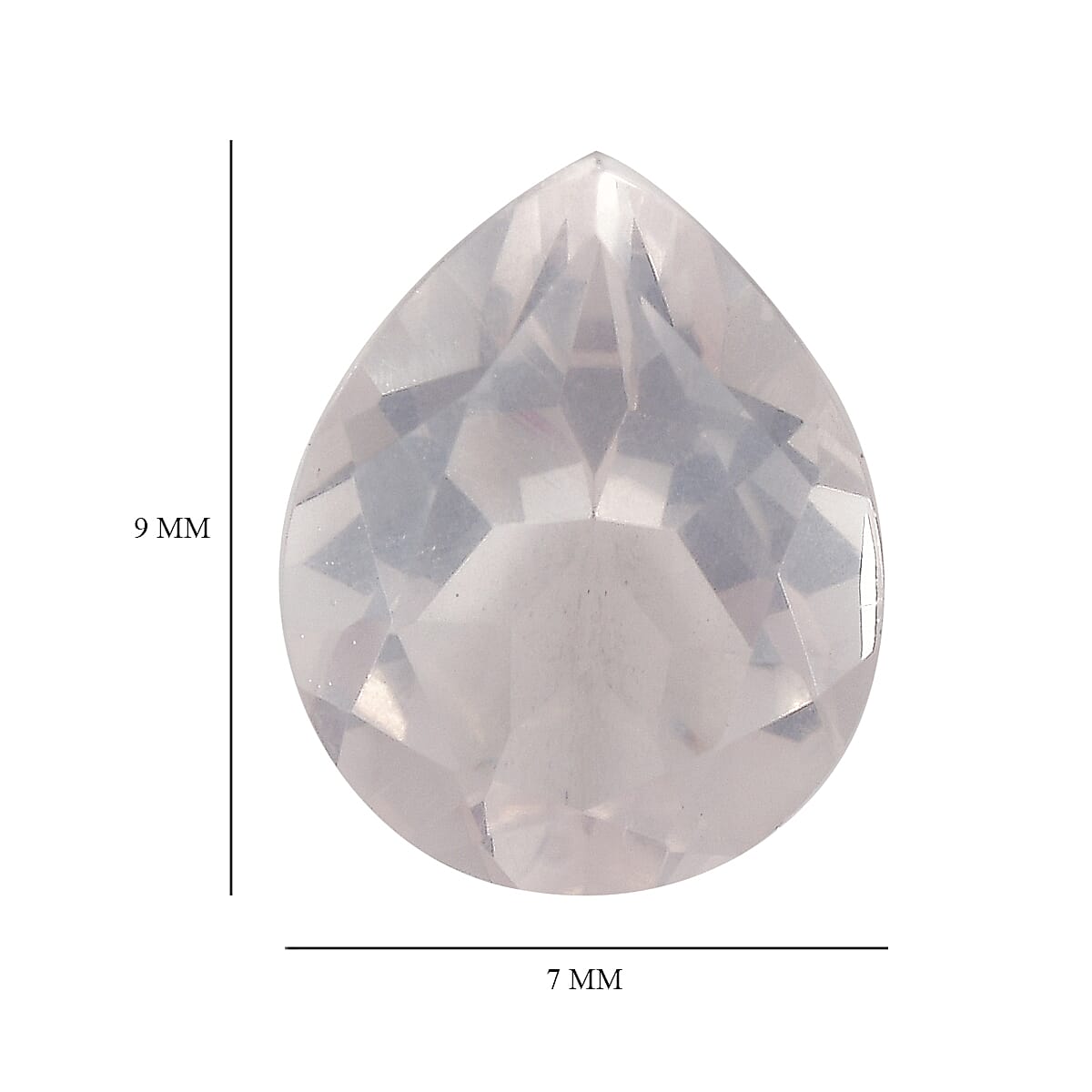 Rose Quartz Set of 2 (Pear 9x7 mm) 2.89 ctw