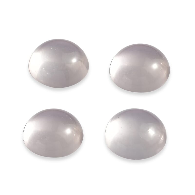 Rose Quartz Set of 4 (Rnd 7 mm) 5.08 ctw