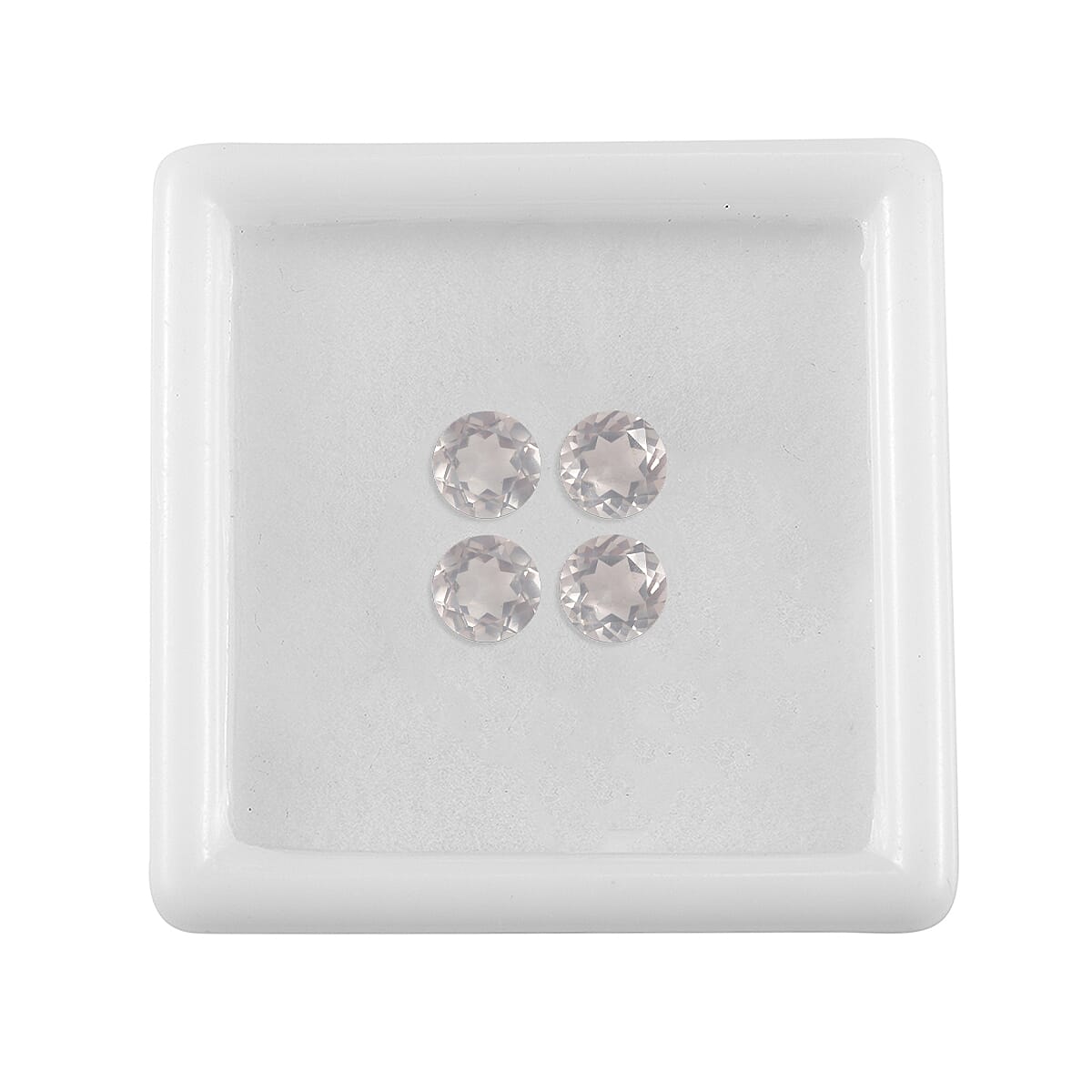 Rose Quartz Set of 4 (Rnd 7 mm) 4.69 ctw image number 2