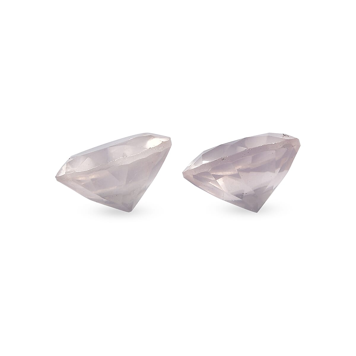 Rose Quartz Set of 2 (Rnd 8 mm) 3.08 ctw