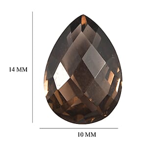 Premium Smoky Quartz (Pear 14x10 mm) 4.50 ctw