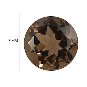 Smoky Quartz (Rnd 8 mm) 1.50 ctw