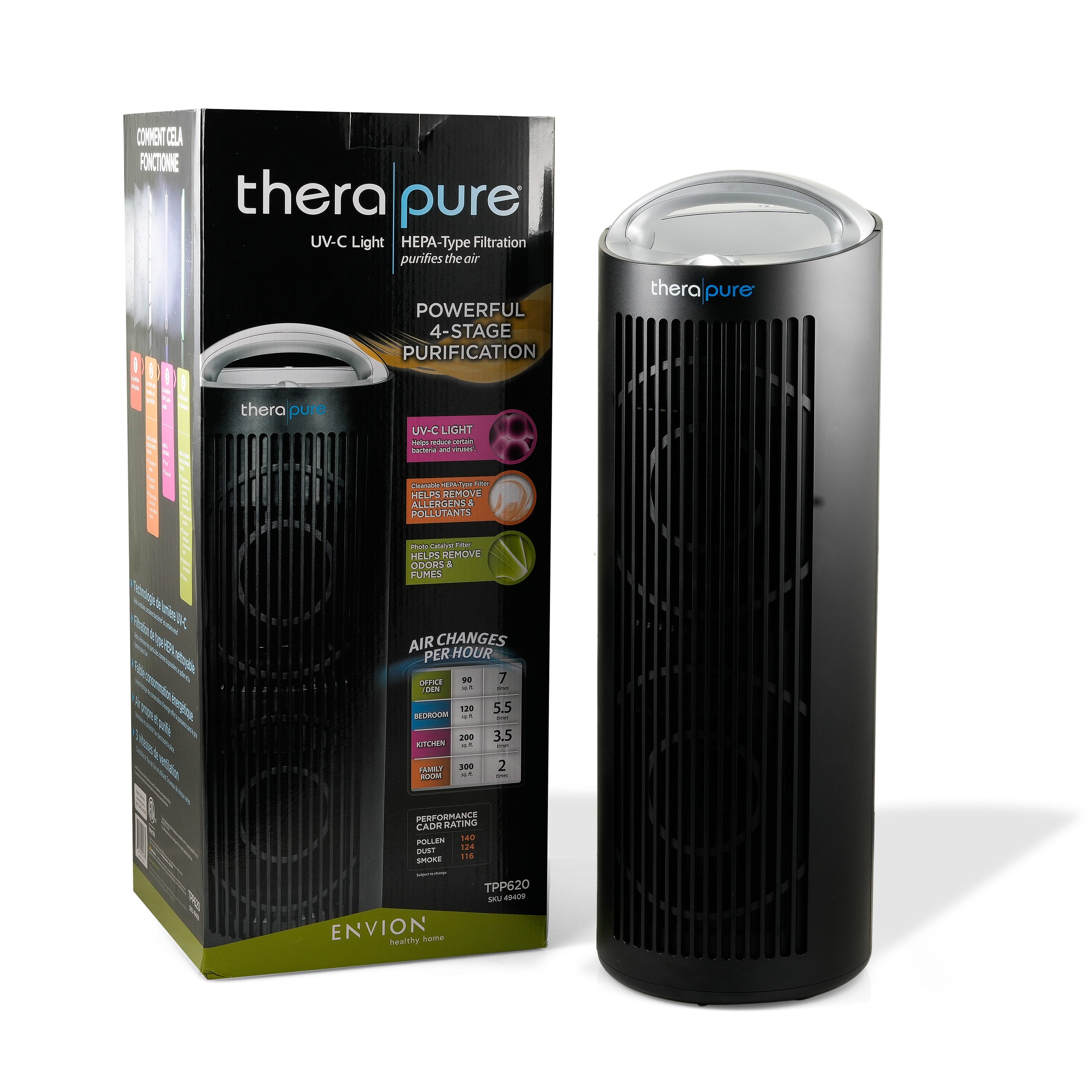 Thera Pure by Envion HEPA Air Purifier with UV Light Technology