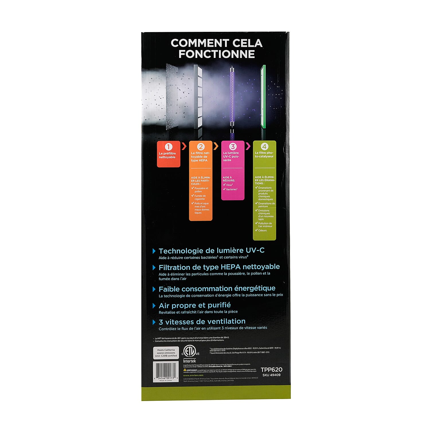 Thera Pure by Envion HEPA Air Purifier with UV Light Technology