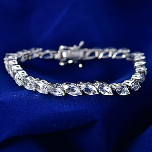 EverTrue White Topaz Bracelet in Platinum Bond (6.50 In) 17.75 ctw