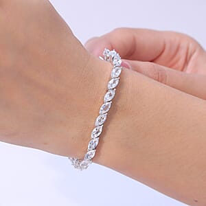 EverTrue White Topaz Bracelet in Platinum Bond (6.50 In) 17.75 ctw