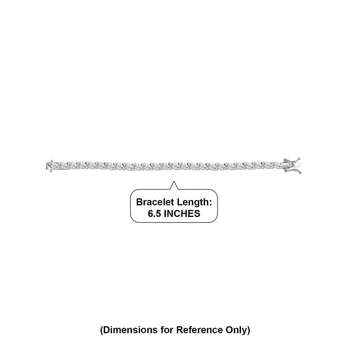 EverTrue White Topaz Bracelet in Platinum Bond (6.50 In) 17.75 ctw image number 4