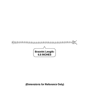 EverTrue White Topaz Bracelet in Platinum Bond (6.50 In) 17.75 ctw