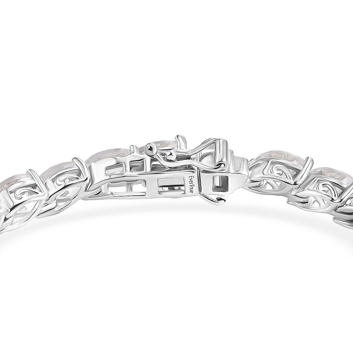EverTrue White Topaz 19.35 ctw Tennis Bracelet in Platinum Bond (7.25 In) image number 3