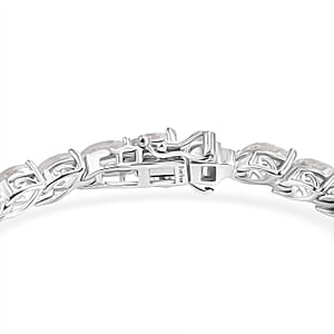 EverTrue White Topaz 19.35 ctw Tennis Bracelet in Platinum Bond (7.25 In)