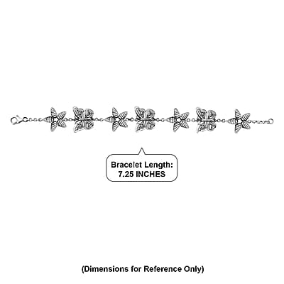 GP Trionfo Collection Artisan Crafted Butterfly Bracelet in Sterling Silver (7.25 In) 10.40 Grams