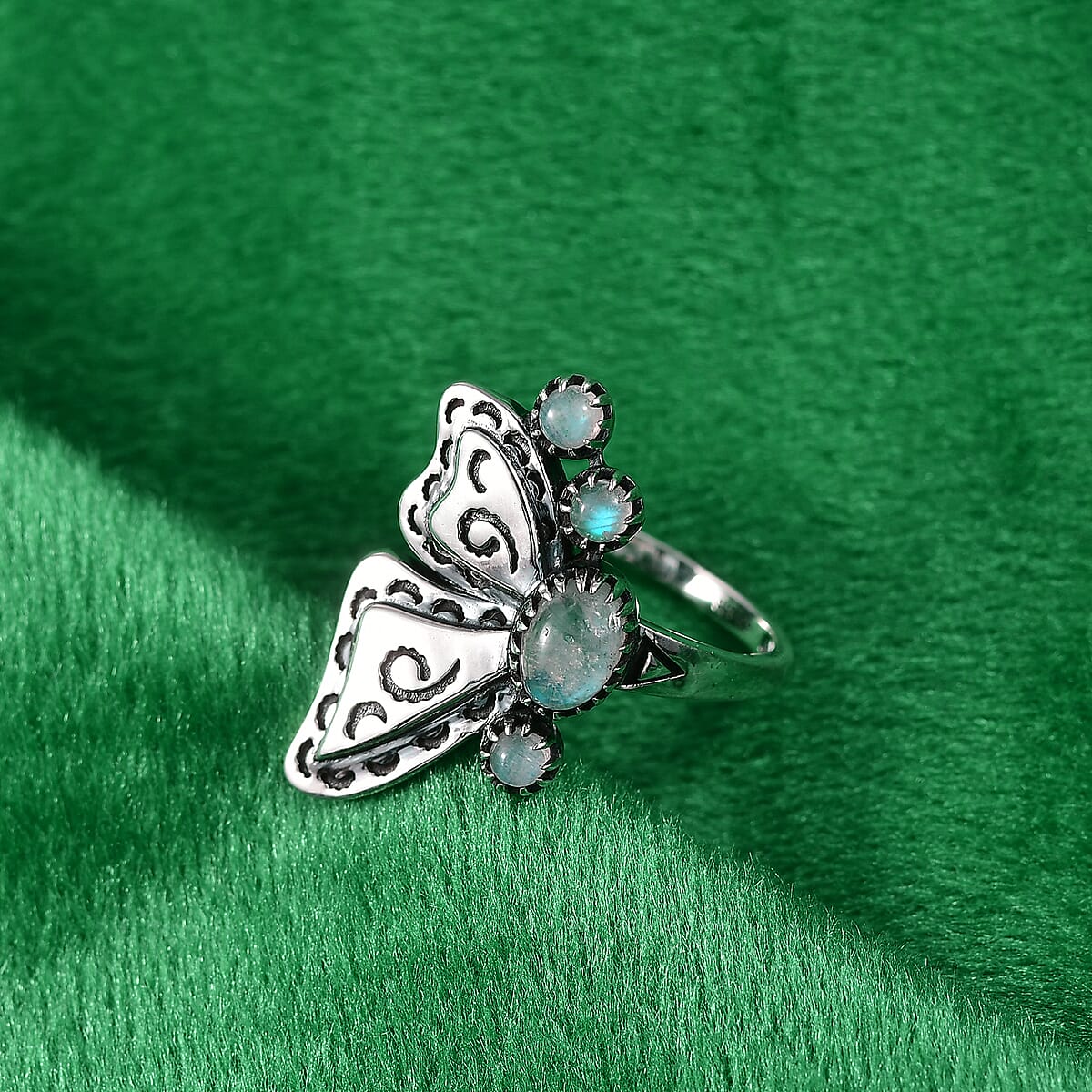 D'Joy Artisan Crafted Premium Rainbow Moonstone 1.50 ctw Ring Sterling Silver (Size 7.0) image number 1