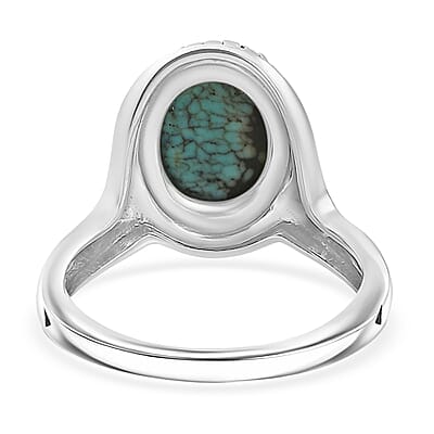D'Joy Artisan Crafted Premium Blue Moon Turquoise 2.50 ctw Ring in Sterling Silver (Size 6.0)