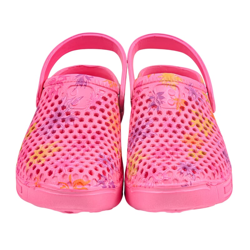 Royal Deluxe Fuchsia Pattern Strap Clogs-6