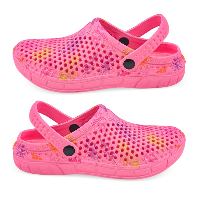 Royal Deluxe Fuchsia Pattern Strap Clogs-6