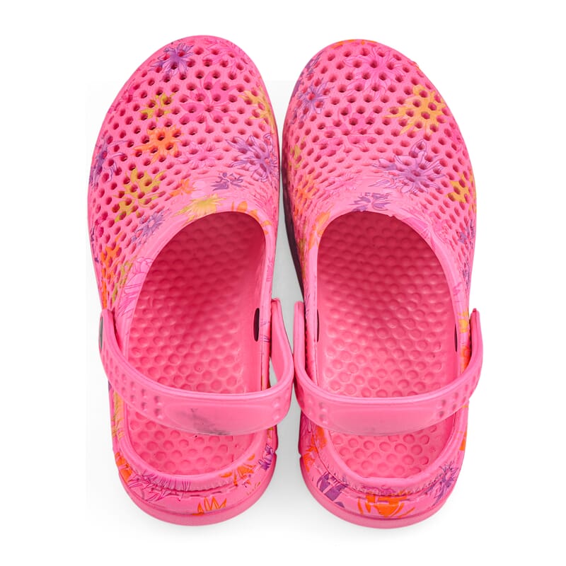 Royal Deluxe Fuchsia Pattern Strap Clogs-6