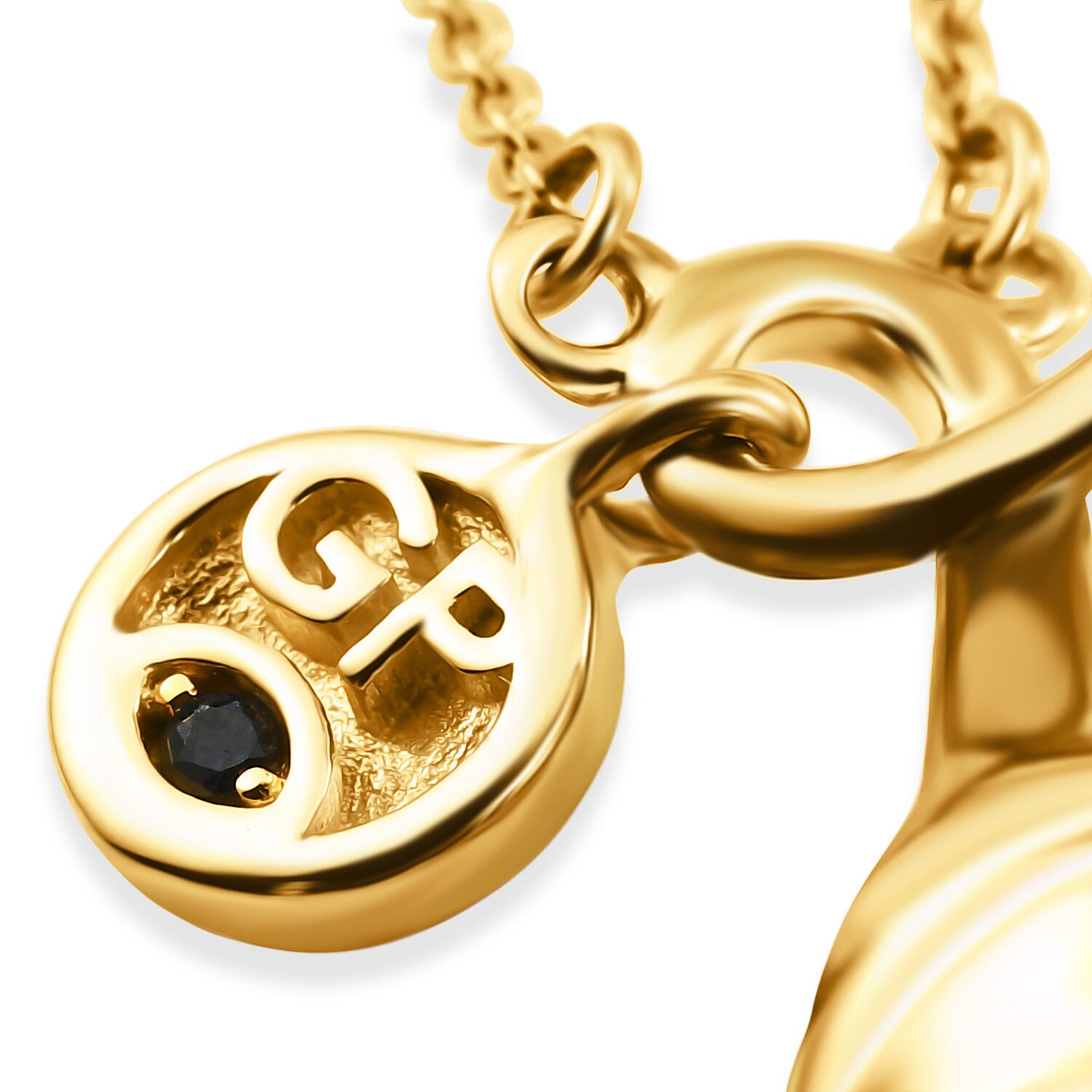 GP Red Enameled Necklace in 18K Vermeil Yellow Gold Over Sterling Silver 18 Inches