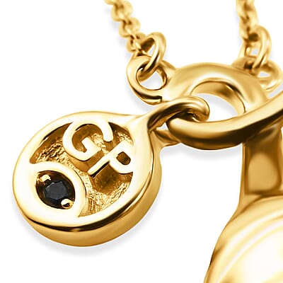 GP Red Enameled Necklace in 18K Vermeil Yellow Gold Over Sterling Silver 18 Inches