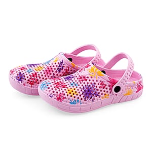 Royal Deluxe Pink Pattern Strap Clogs-6
