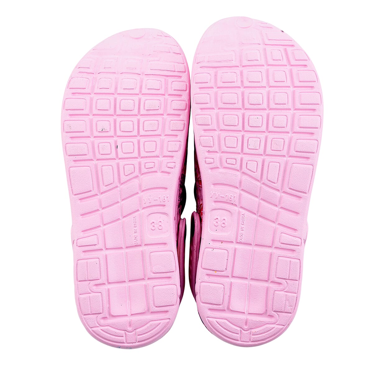 Royal Deluxe Pink Pattern Strap Clogs-6 image number 4