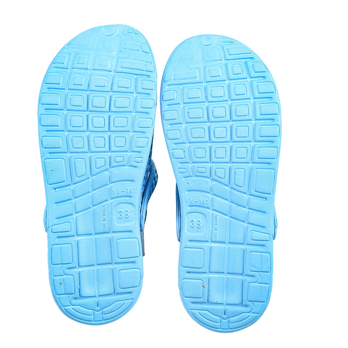 Royal Deluxe Blue Pattern Strap Clogs-6 image number 4