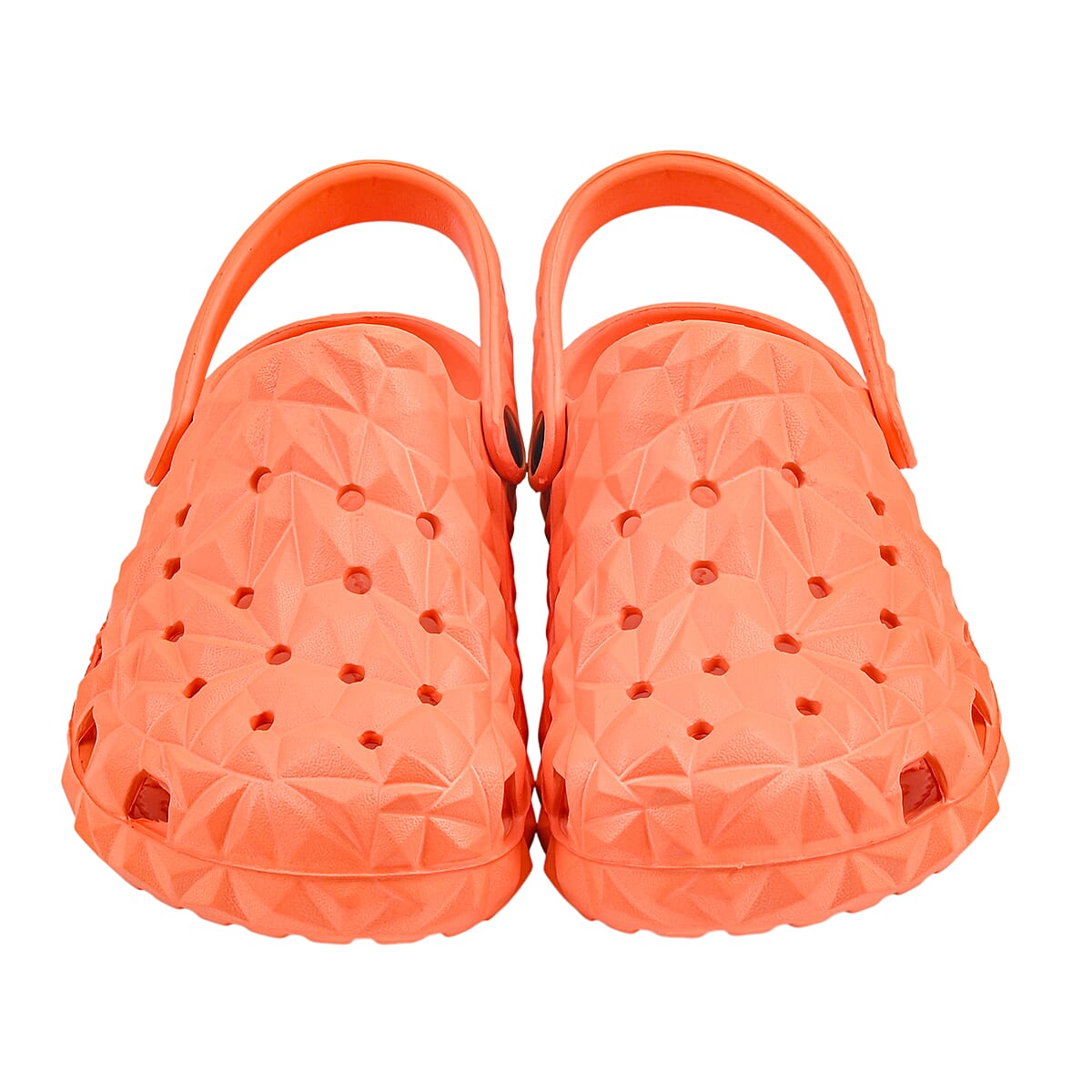 Royal Deluxe Orange Quilt Pattern Strap Clogs-6 image number 1
