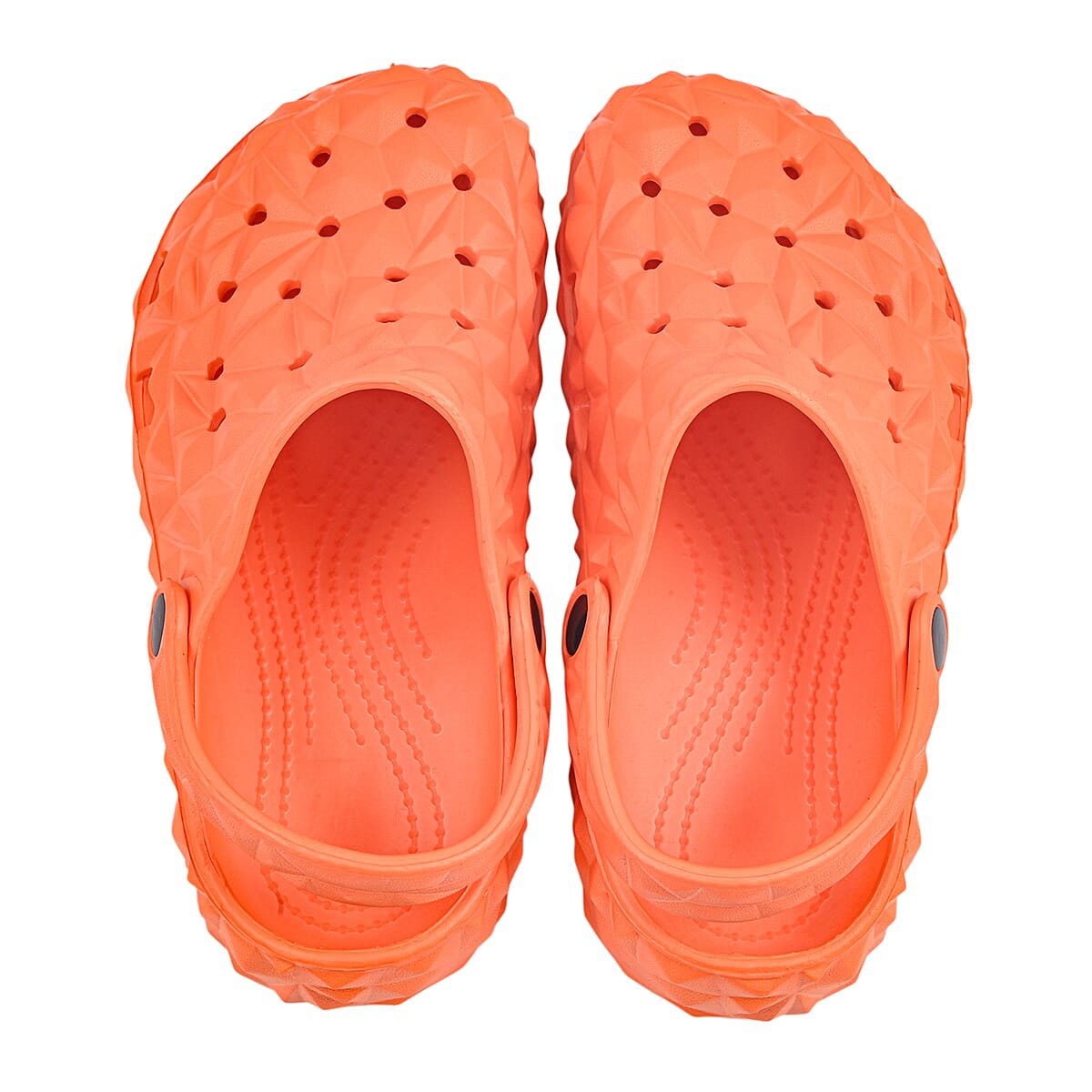 Royal Deluxe Orange Quilt Pattern Strap Clogs-6 image number 3