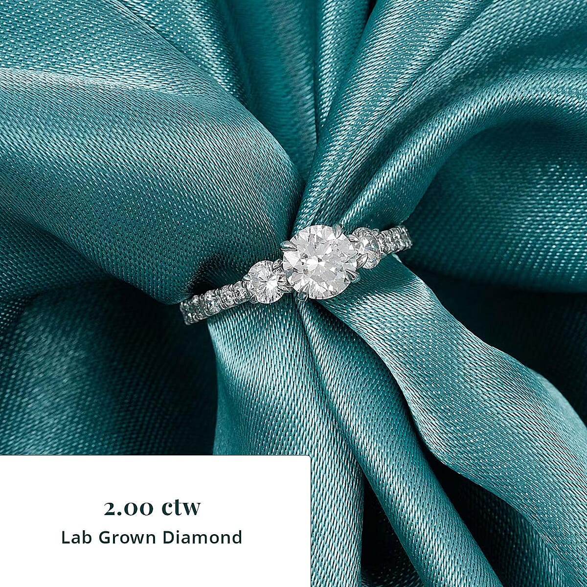 Lab Grown Diamond VS 2.00 ctw Ring in 14K White Gold (Size  10.0) image number 2