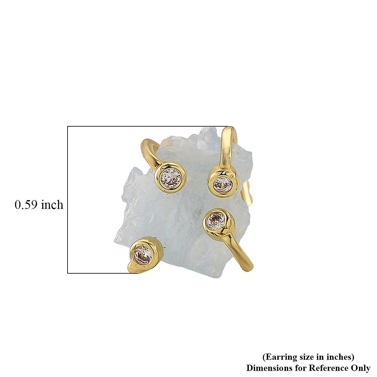 Mangoro Aquamarine 10.00 ctw Earrings in Goldtone