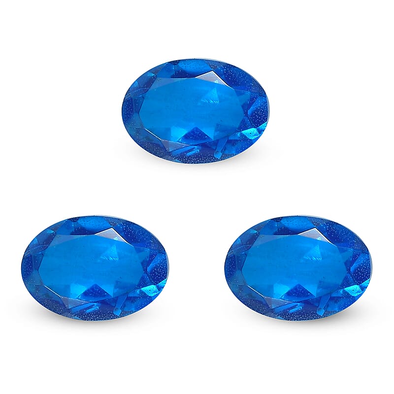 Caribbean Quartz Set of 3 (Ovl 7x5 mm) 2.33 ctw