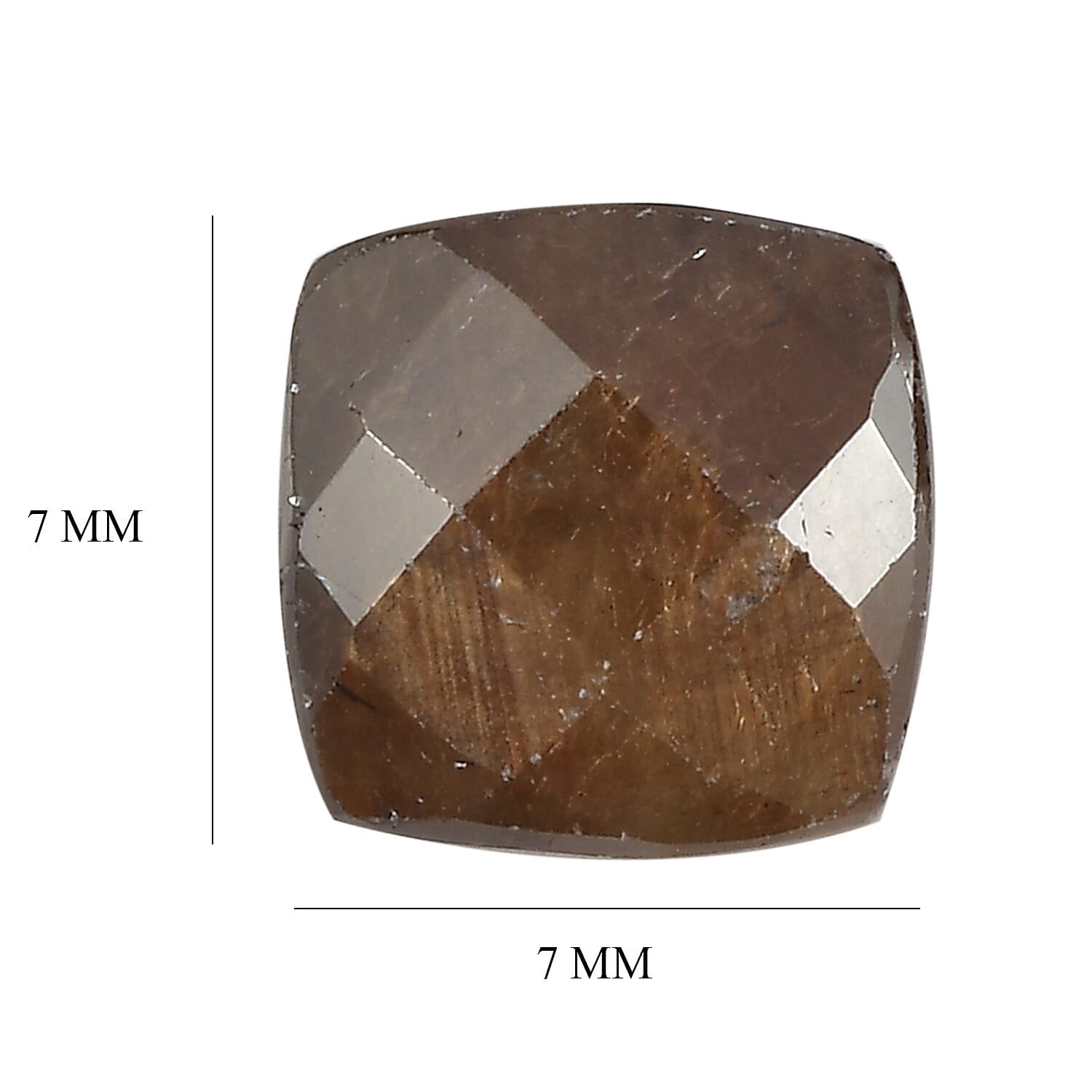 Chocolate Sapphire Set of 3 (Cush 7x7 mm) 4.26 ctw
