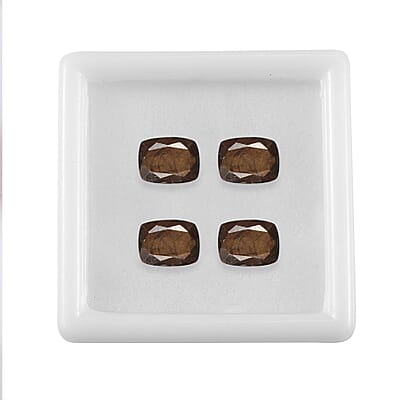 Chocolate Sapphire Set of 4 (Cush 8x6 mm) 7.30 ctw