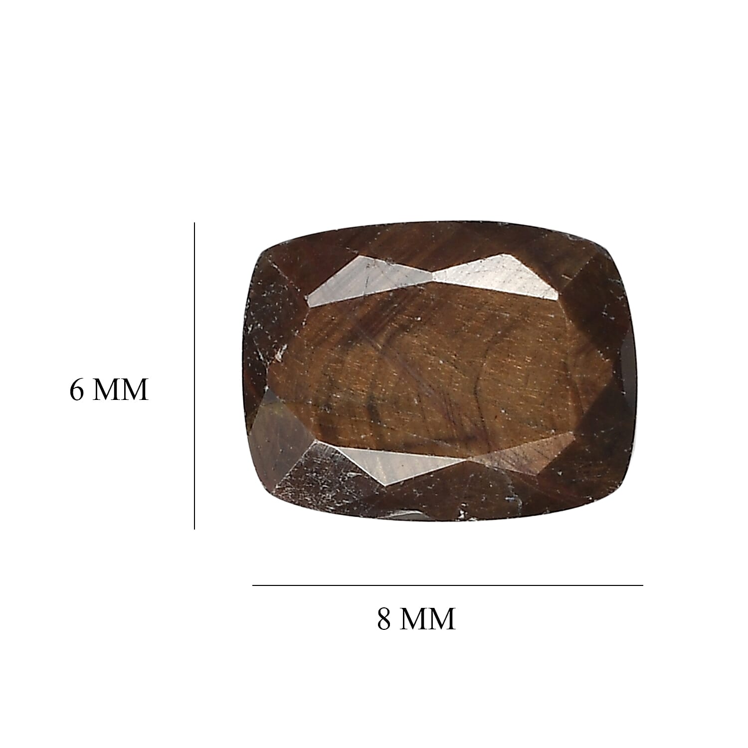 Chocolate Sapphire Set of 4 (Cush 8x6 mm) 7.30 ctw