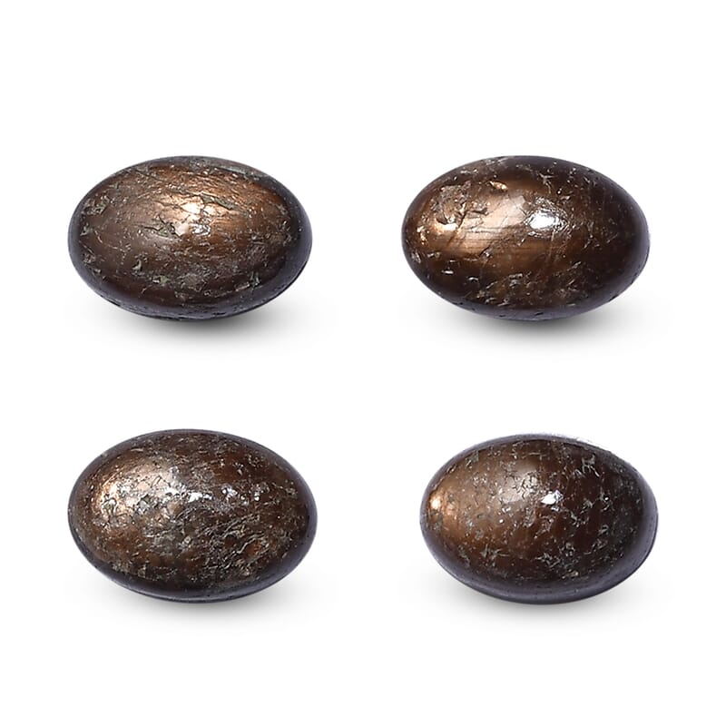 Chocolate Sapphire Set of 4 (Ovl 6x4 mm) 2.31 ctw