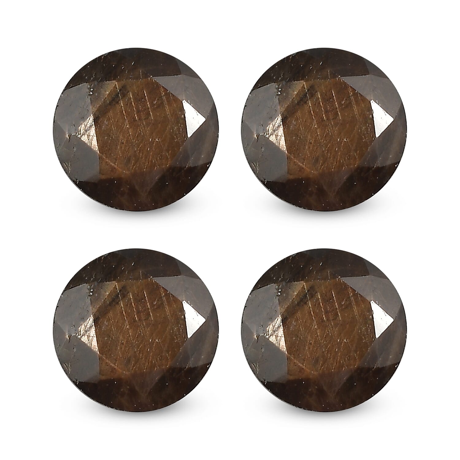 Chocolate Sapphire Set of 4 (Rnd 5 mm) 2.41 ctw
