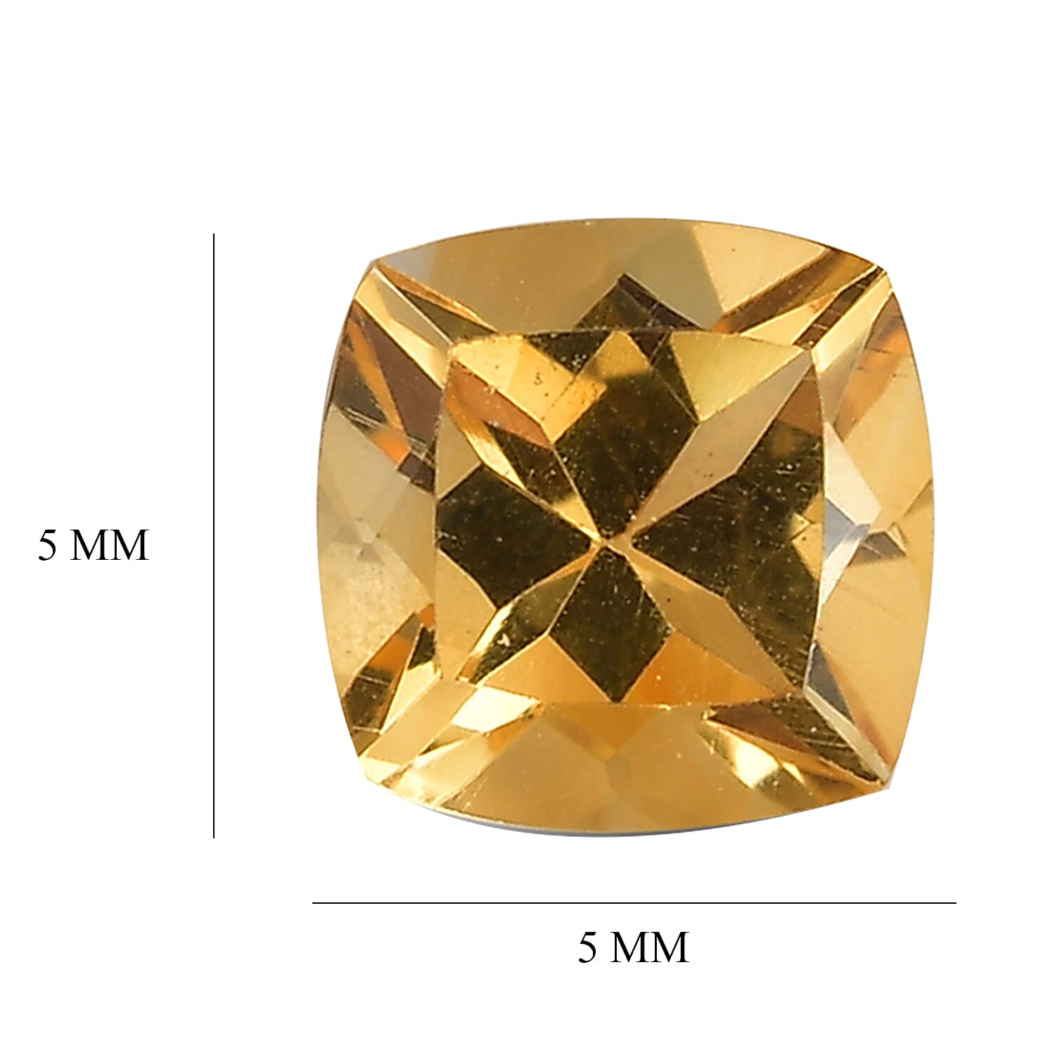 Premium Brazilian Citrine Set of 4 (Cush 5x5 mm) 2.19 ctw