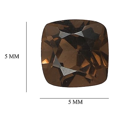 Smoky Quartz Set of 2 (Cush 5x5 mm) 1.08 ctw
