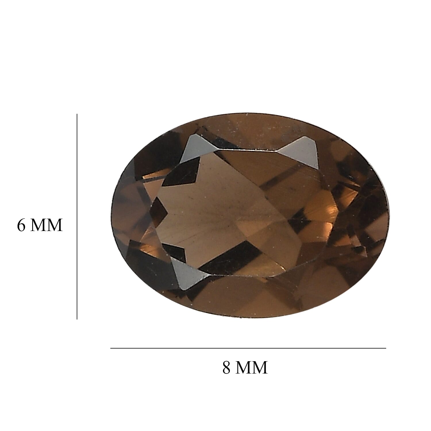 Smoky Quartz Set of 2 (Ovl 8x6 mm) 2.27 ctw