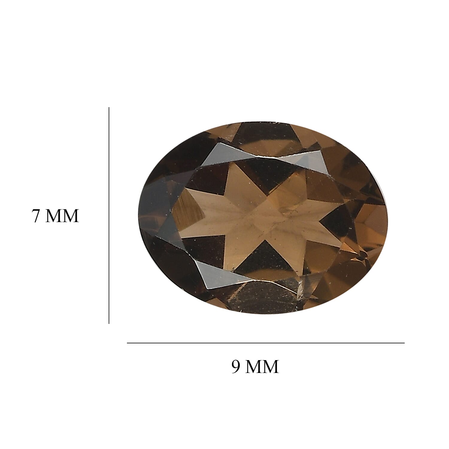 Smoky Quartz Set of 2 (Ovl 9x7 mm) 3.25 ctw