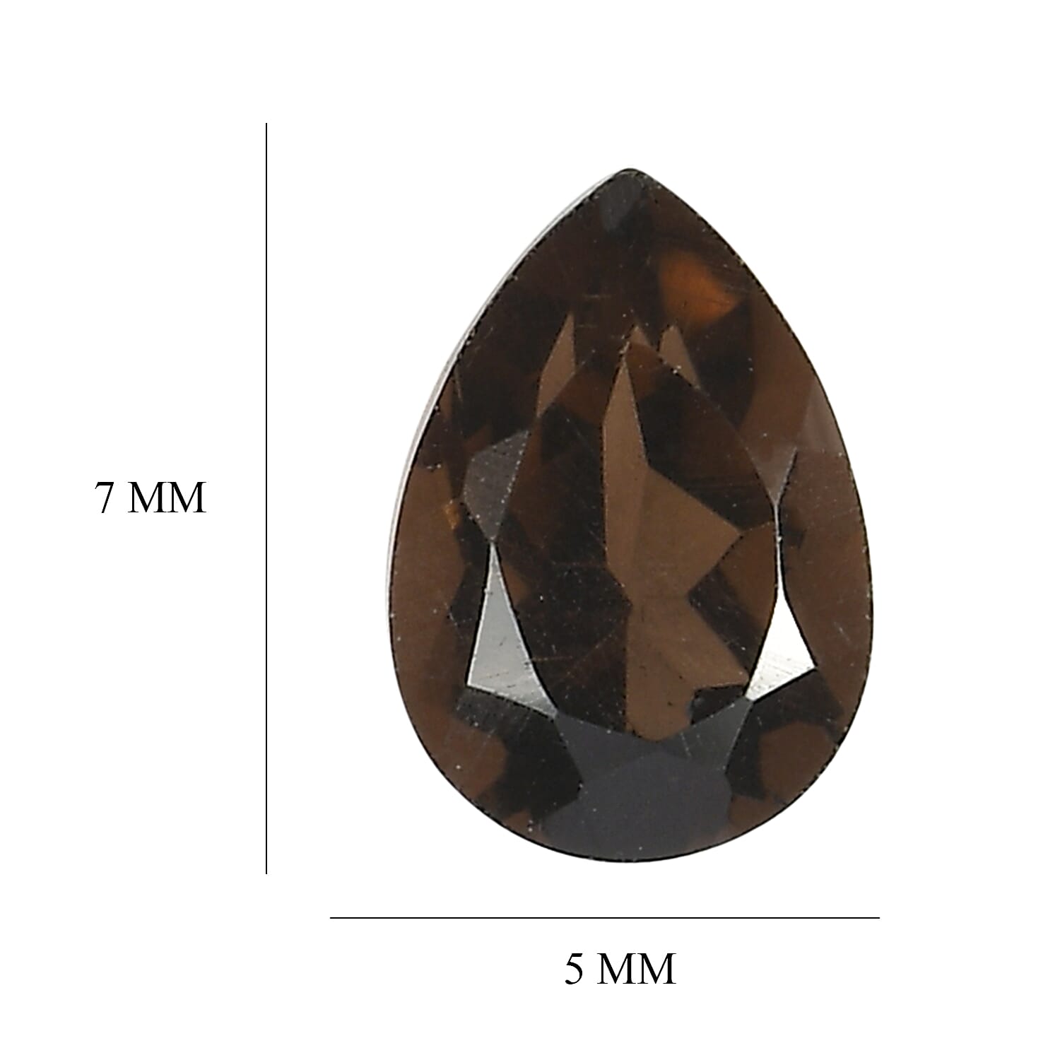Premium Smoky Quartz Set of 4 (Pear 7x5 mm) 2.55 ctw