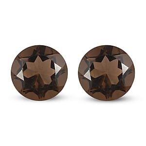 Smoky Quartz Set of 2 (Rnd 7 mm) 2.03 ctw