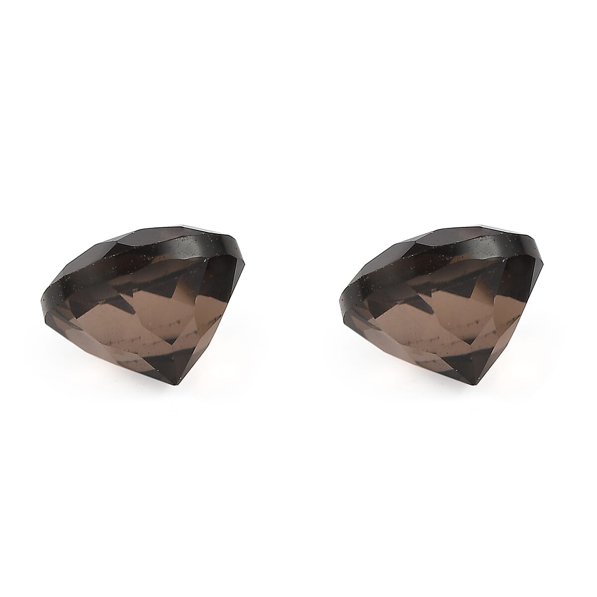 Smoky Quartz Set of 2 (Rnd 7 mm) 2.03 ctw
