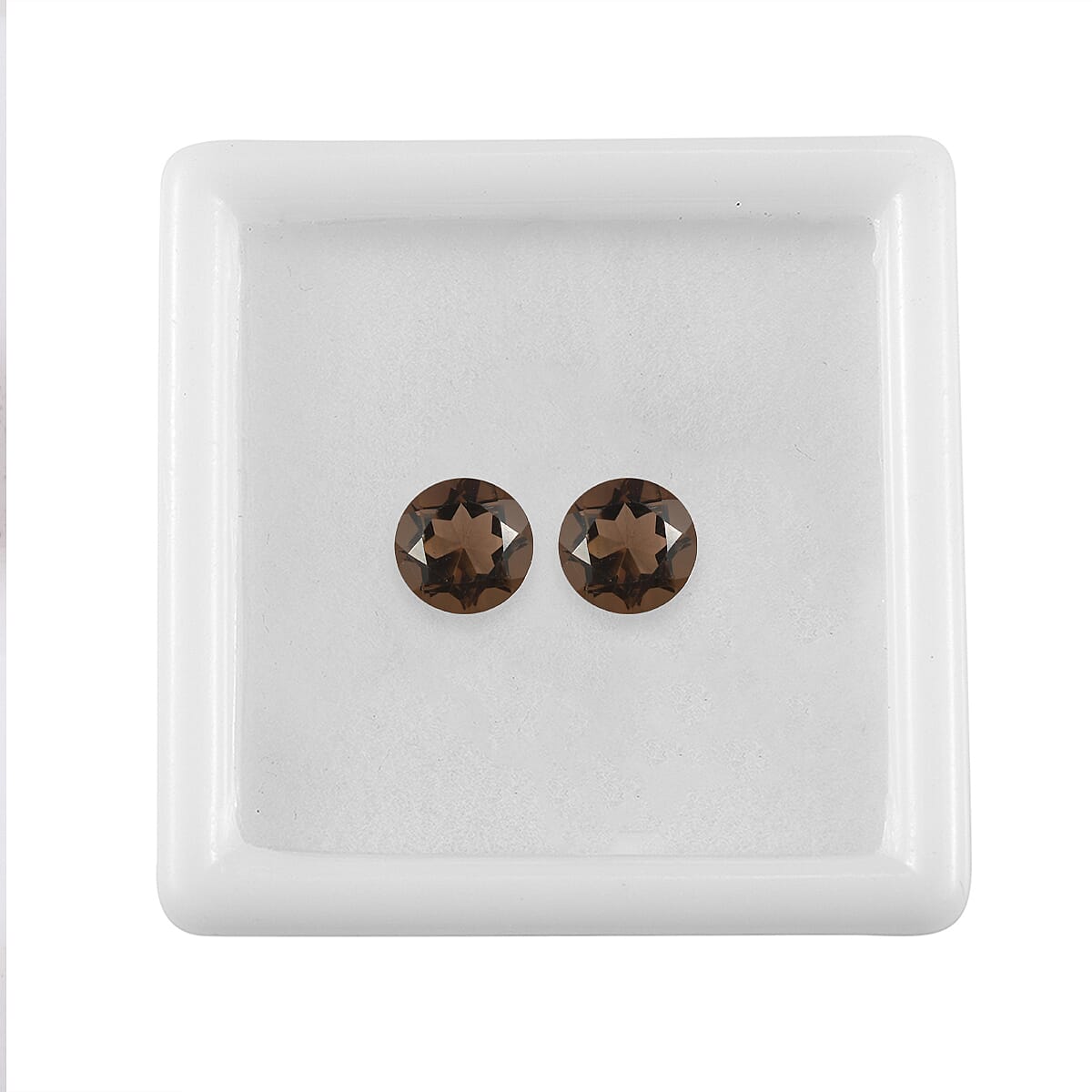Smoky Quartz Set of 2 (Rnd 7 mm) 2.03 ctw image number 3