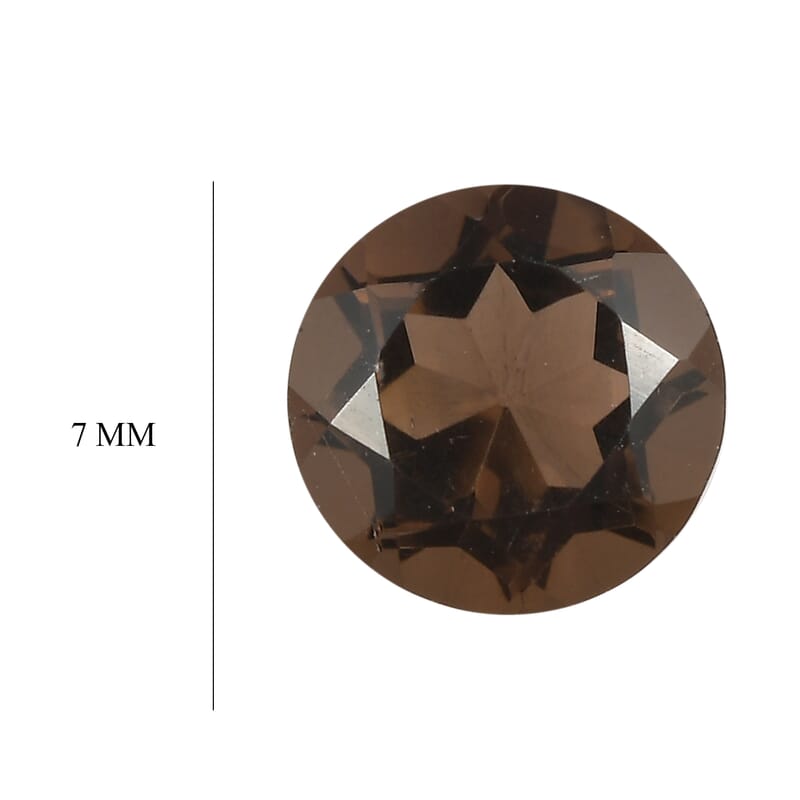Smoky Quartz Set of 2 (Rnd 7 mm) 2.03 ctw