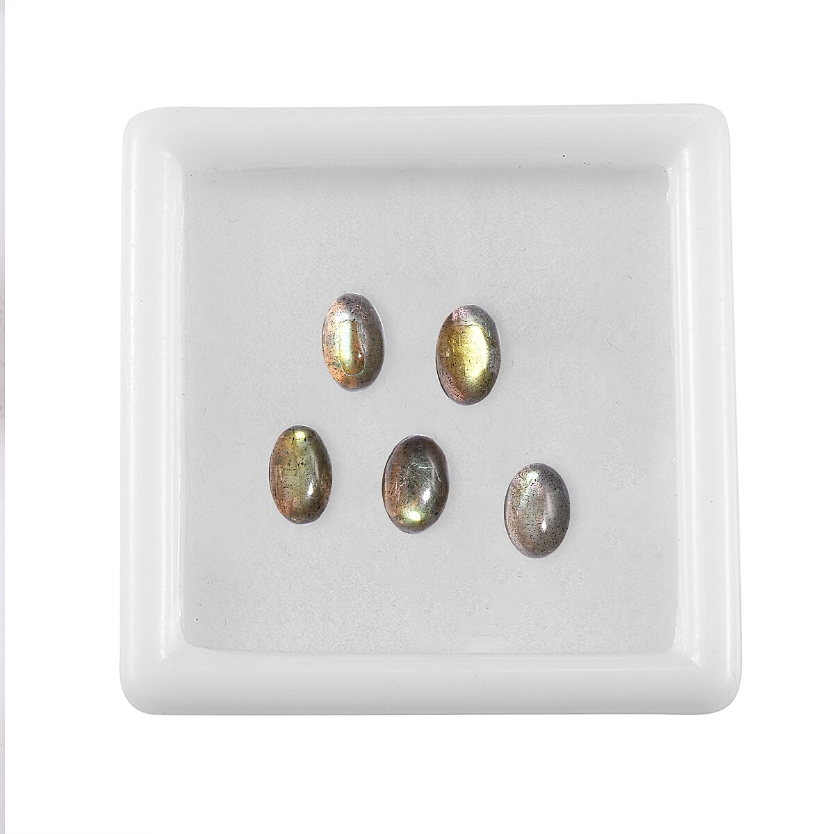 Malagasy Labradorite Set of 5 (Ovl 6x4 mm) 3.02 ctw