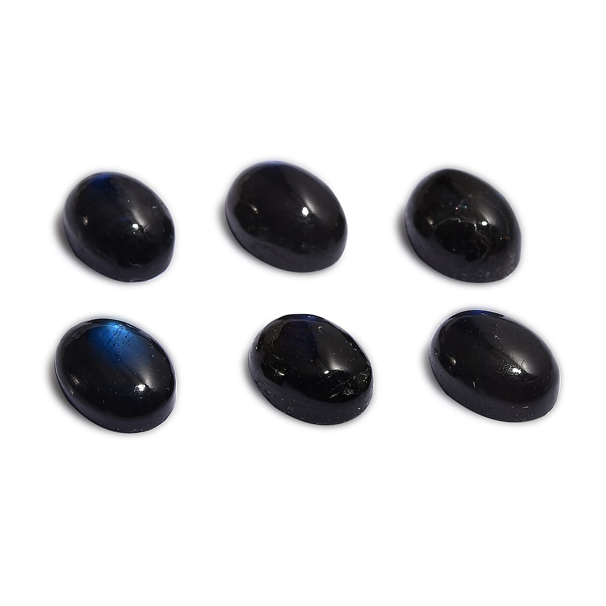 Premium Malagasy Labradorite Set of 6 (Ovl 8x6 mm) 8.29 ctw image number 2