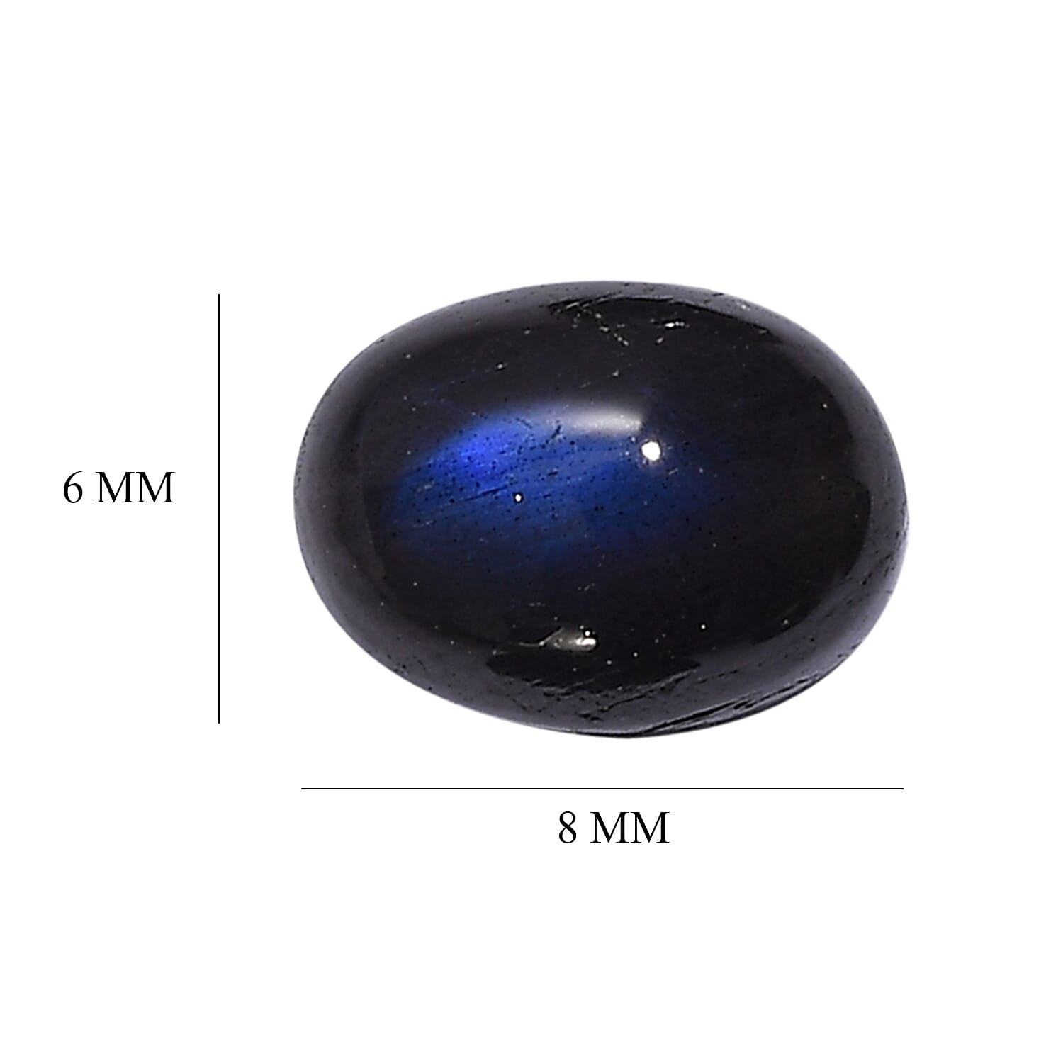 Premium Malagasy Labradorite Set of 6 (Ovl 8x6 mm) 8.29 ctw