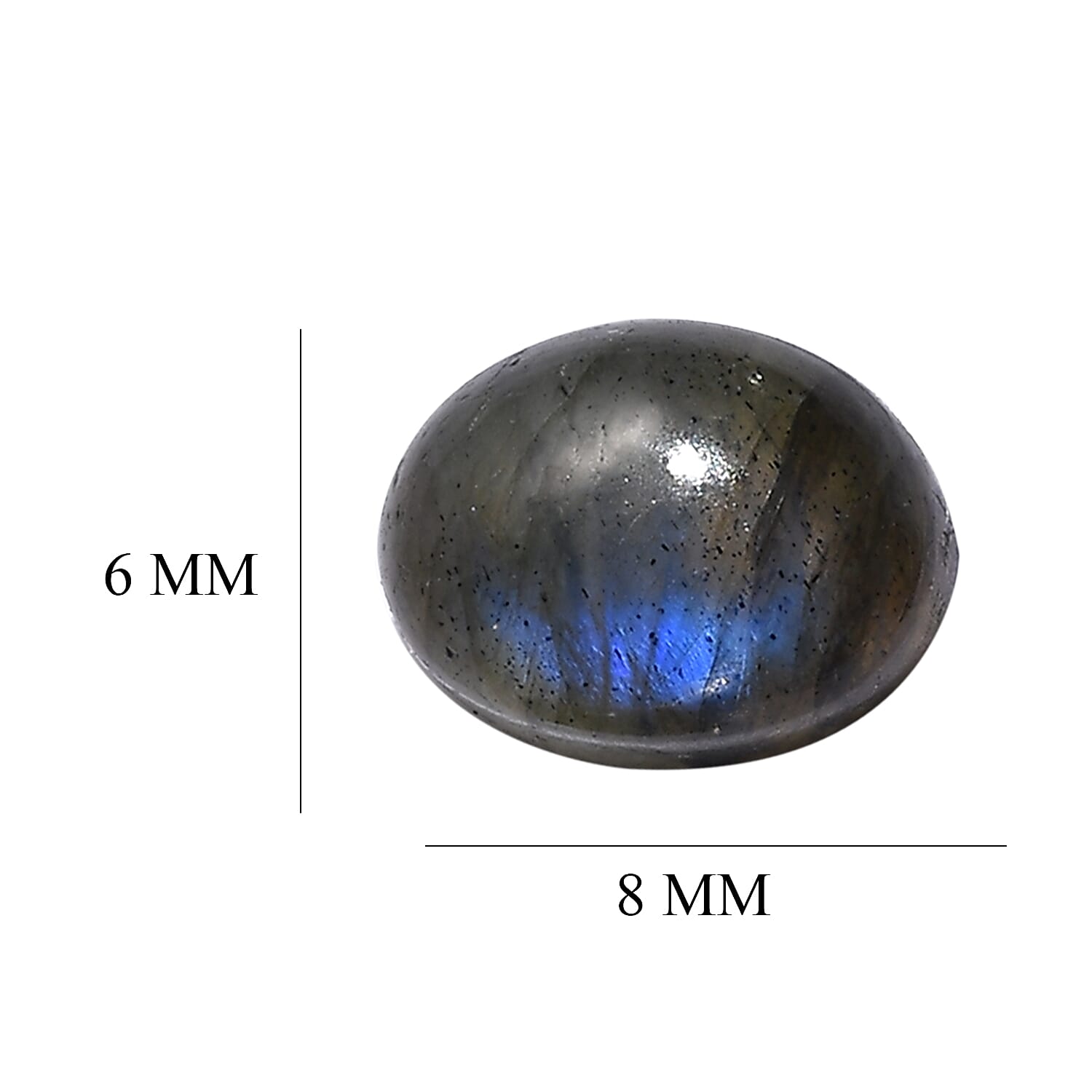 AAA Malagasy Labradorite Set of 6 (Ovl 8x6 mm) 8.18 ctw