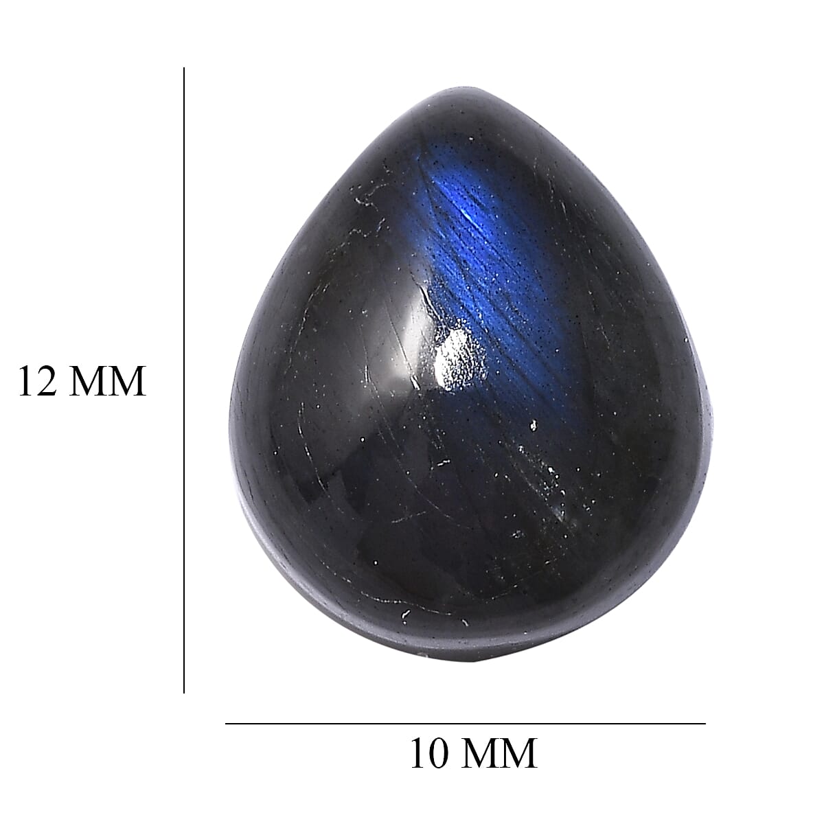 AAA Malagasy Labradorite (Pear 12x10 mm) 3.88 ctw